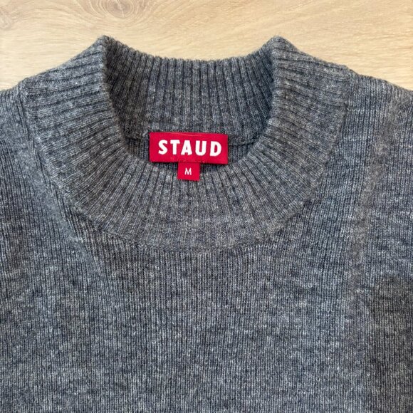 Staud Ramona Ribbed Wool-blend Sweater Knit Maxi Dress in Charcoal Grey - Picture 4 of 7